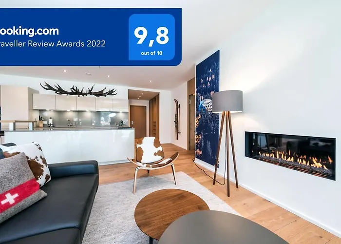 Apartament Luxury Davos Apt For 4 With Panorama Terrace & 5-Star Hotel Spa Access