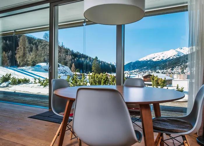 Luxury Davos Apt For 4 With Panorama Terrace & 5-Star Hotel Spa Access