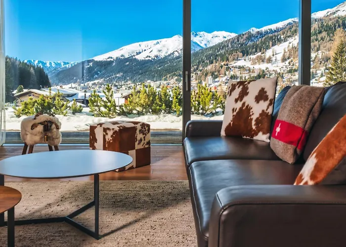Luxury Davos Apt For 4 With Panorama Terrace & 5-Star Hotel Spa Access Davos
